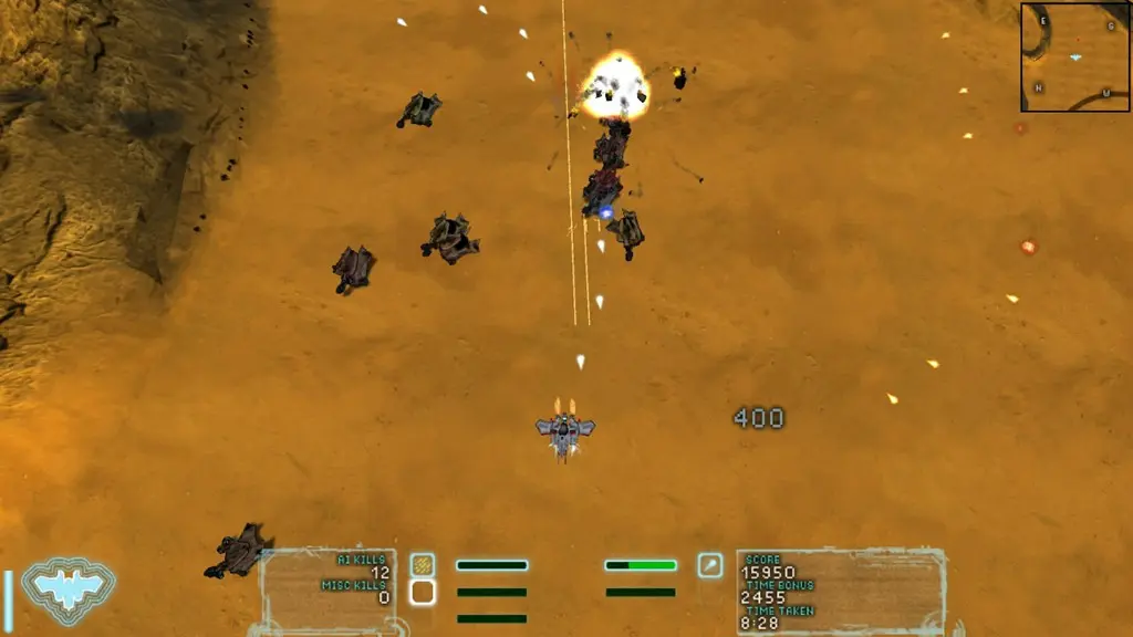 Screenshot des Sturmpfluges in Aktion in Steel Storm.