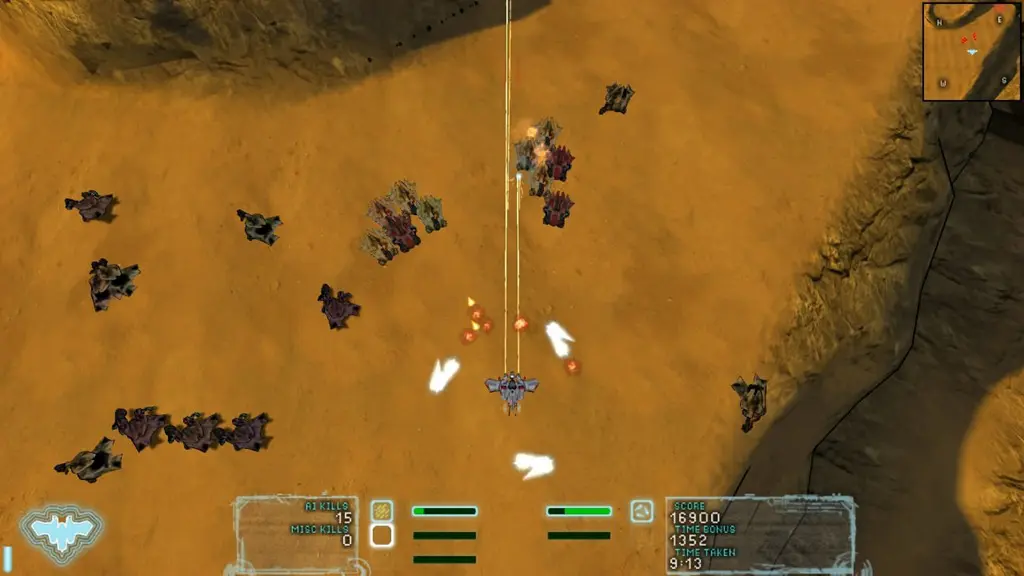 Screenshot of the Storm Shield in action in Steel Storm.